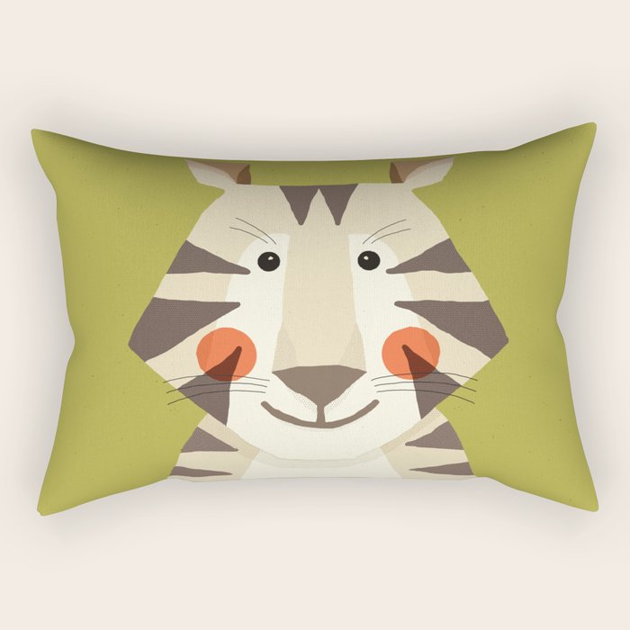 Tiger, Animal Portrait Rectangular Pillow Gallery Image 1