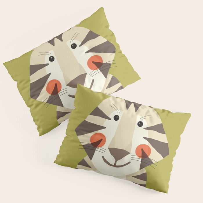 Tiger, Animal Portrait Pillow Sham Gallery Image 1