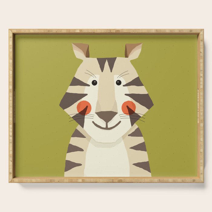Tiger, Animal Portrait Serving Tray Gallery Image 1