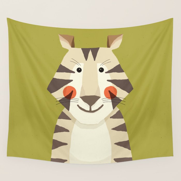 Tiger, Animal Portrait Wall Tapestry Gallery Image 4