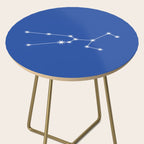 Taurus Zodiac Star Constellation Line Art Vibrant Blue Side Table Gallery Image 2