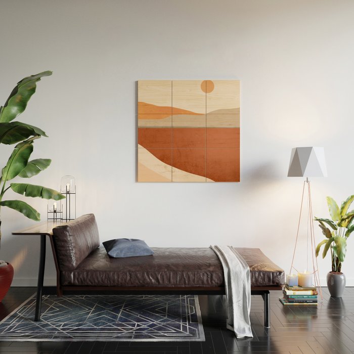 Minimal Abstract Art Landscape 11 Wood Wall Art Gallery Image 2