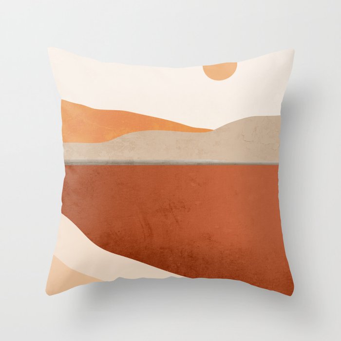 Minimal Abstract Art Landscape 11 Throw Pillow Gallery Image 1