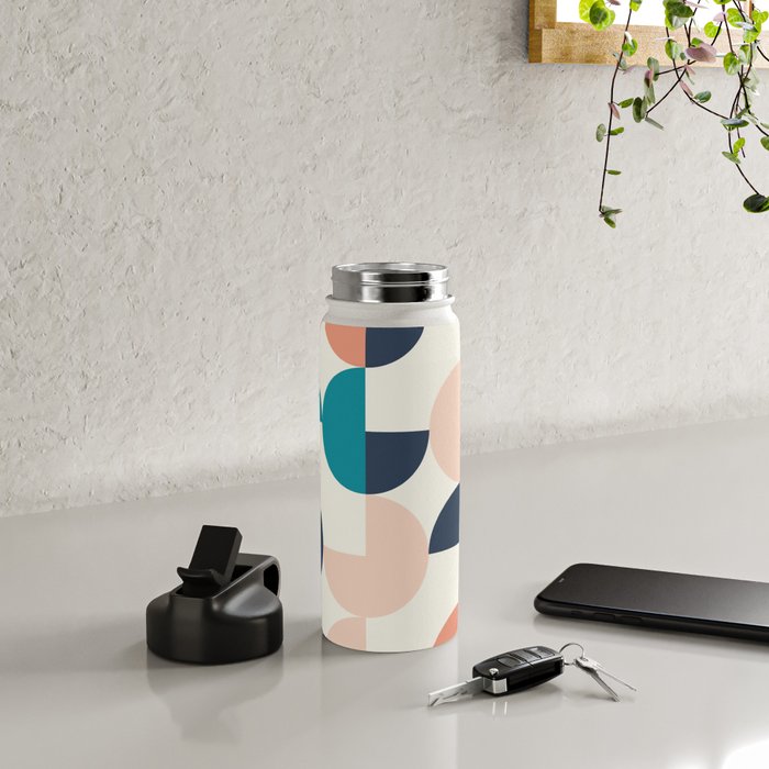Mid Century Modern Geometry 2 Water Bottle Gallery Image 4