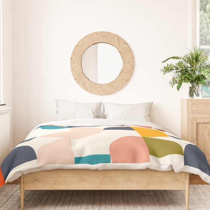 Mid Century Modern Geometry 2 Duvet Cover Gallery Image 3