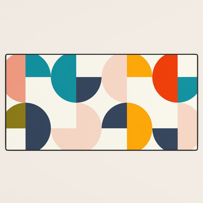 Mid Century Modern Geometry 2 Desk Mat Gallery Image 3