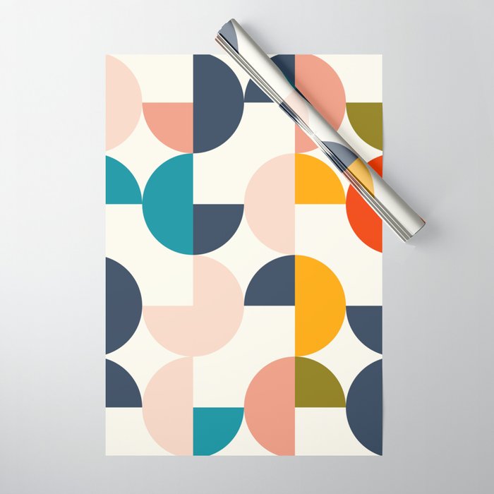 Mid Century Modern Geometry 2 Wrapping Paper Gallery Image 1