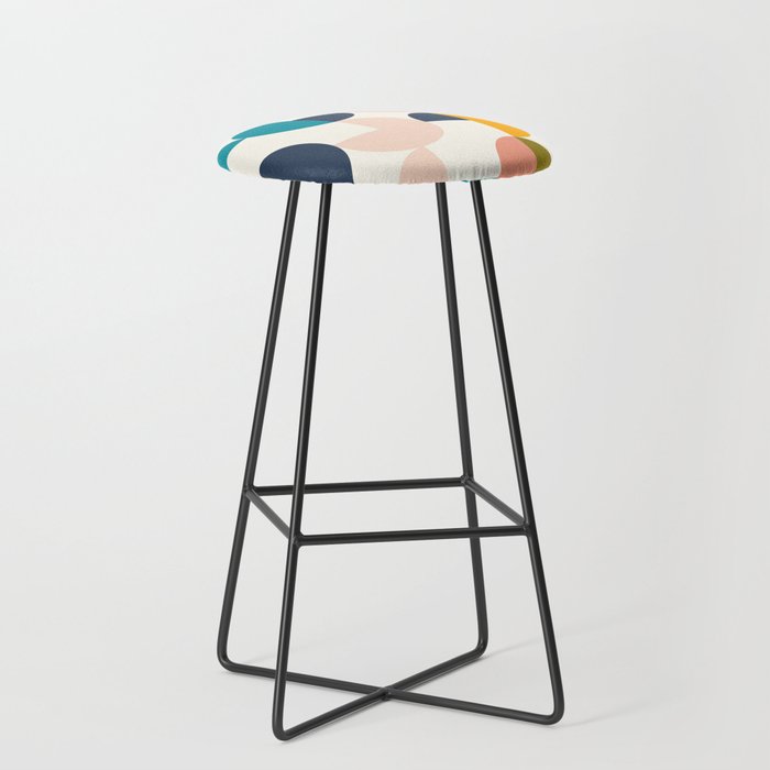 Mid Century Modern Geometry 2 Stool Gallery Image 1
