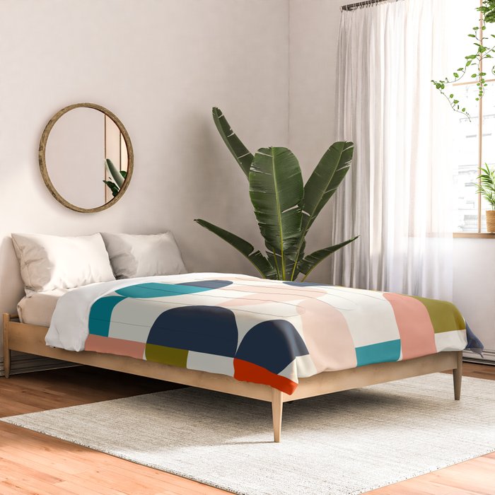 Mid Century Modern Geometry 2 Comforter Gallery Image 2