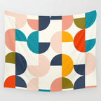 Mid Century Modern Geometry 2 Wall Tapestry Gallery Image 4