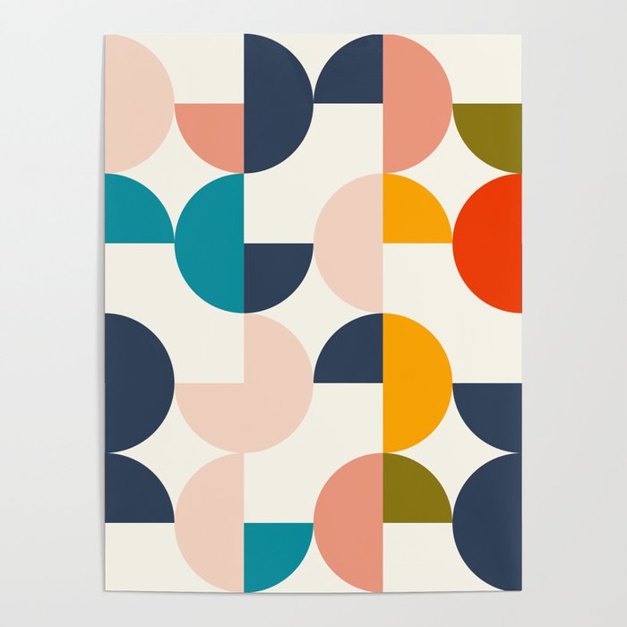 Mid Century Modern Geometry 2 Poster Gallery Image 4