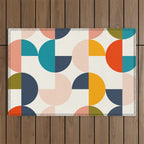 Mid Century Modern Geometry 2 Outdoor Rug Gallery Image 1