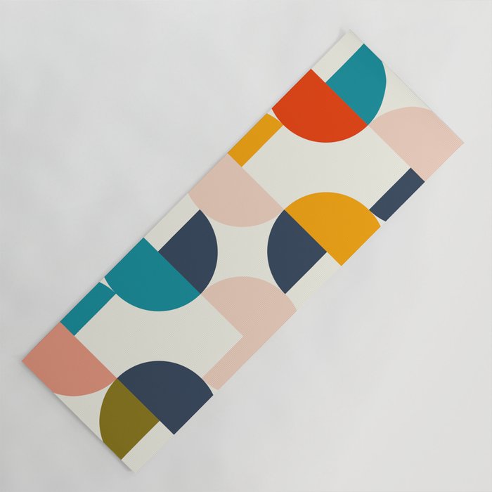 Mid Century Modern Geometry 2 Yoga Mat Gallery Image 1
