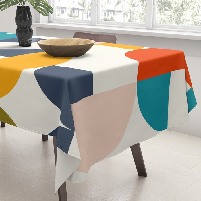 Mid Century Modern Geometry 2 Tablecloth Gallery Image 3