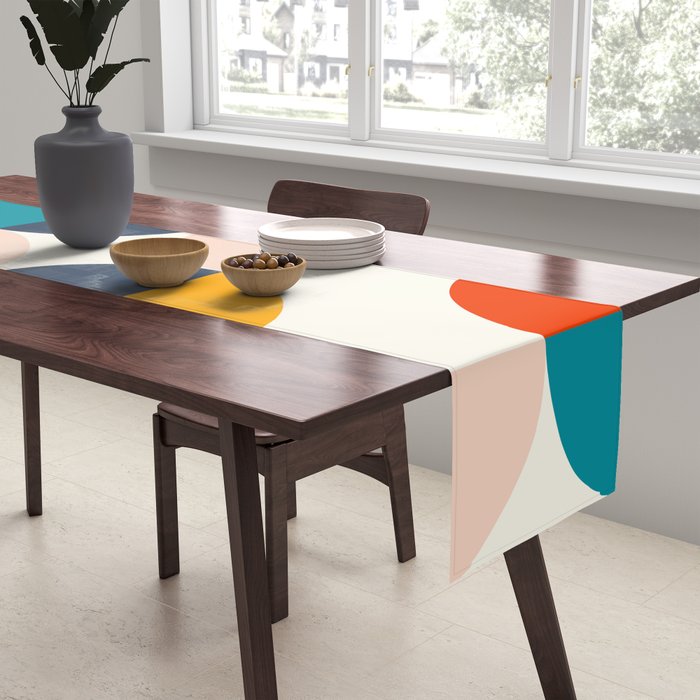 Mid Century Modern Geometry 2 Table Runner Gallery Image 2