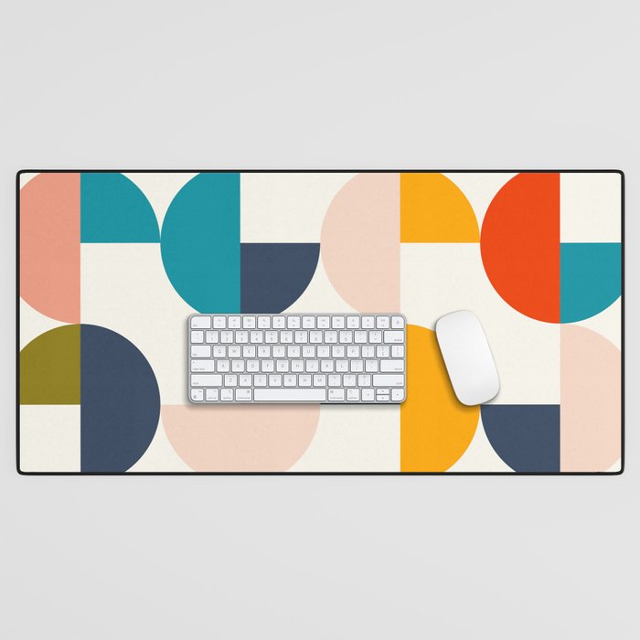 Mid Century Modern Geometry 2 Desk Mat Gallery Image 1