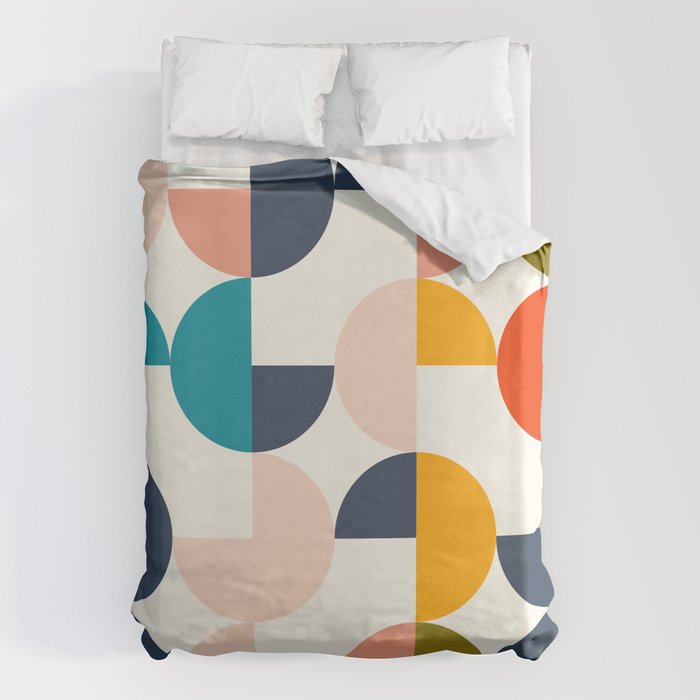 Mid Century Modern Geometry 2 Duvet Cover Gallery Image 1