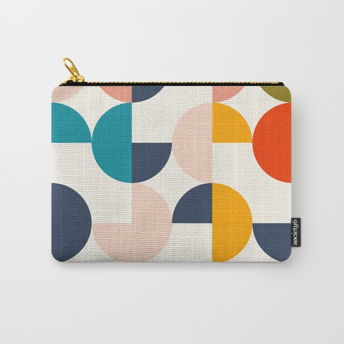 Mid Century Modern Geometry 2 Carry All Pouch Gallery Image 1
