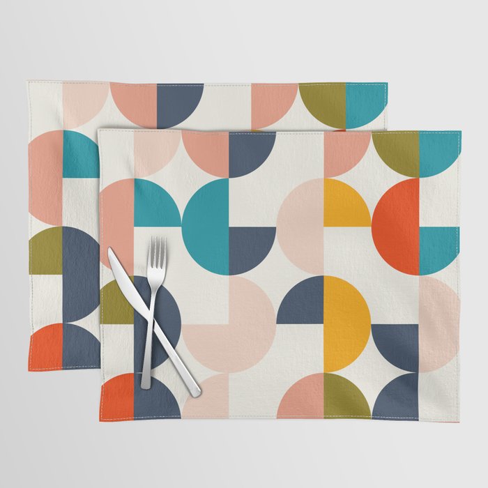 Mid Century Modern Geometry 2 Placemat Gallery Image 1