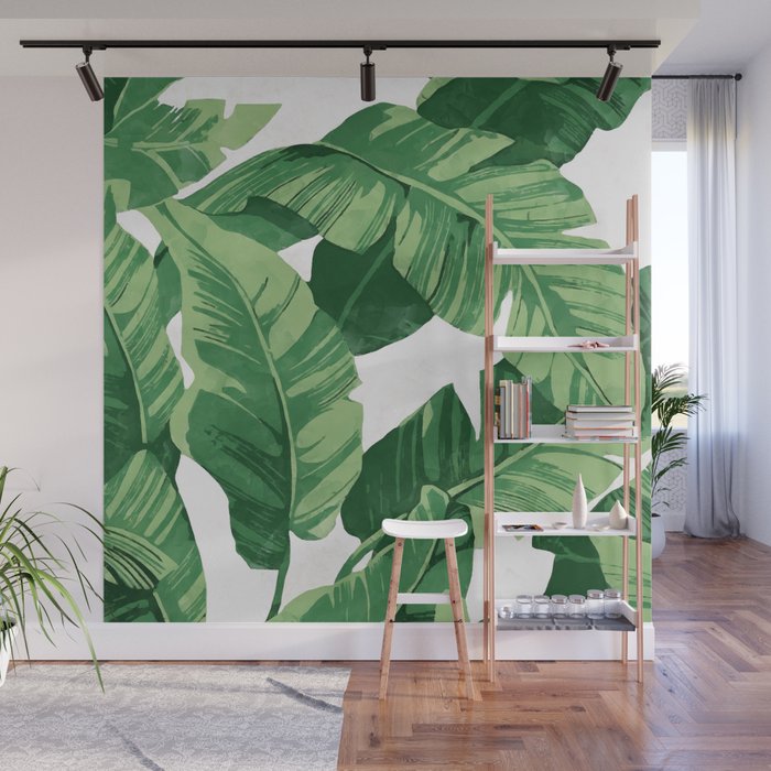 Tropical banana leaves IV Wall Mural Gallery Image 1