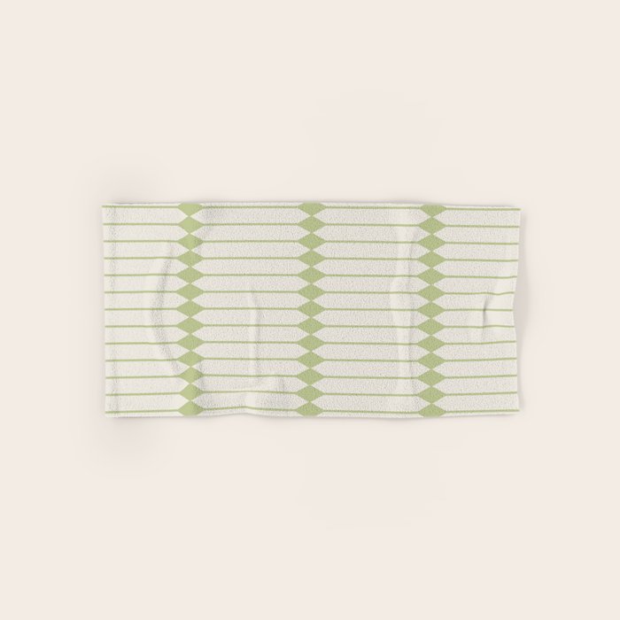 Minimal Geometric Pattern - Green Bath Towel Gallery Image 1