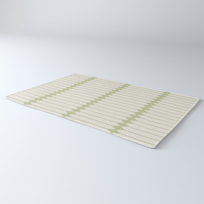 Minimal Geometric Pattern - Green Rug Gallery Image 3