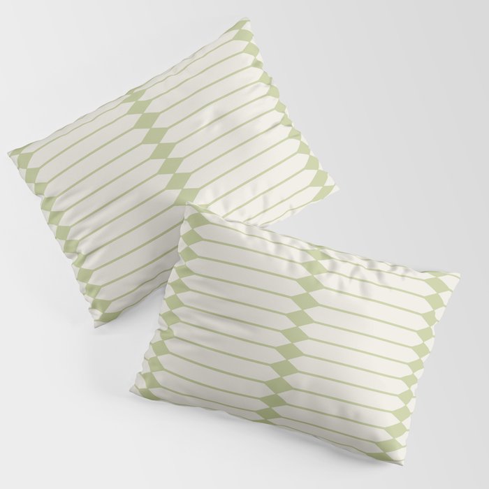Minimal Geometric Pattern - Green Pillow Sham Gallery Image 3