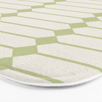 Minimal Geometric Pattern - Green Bath Mat Gallery Image 3