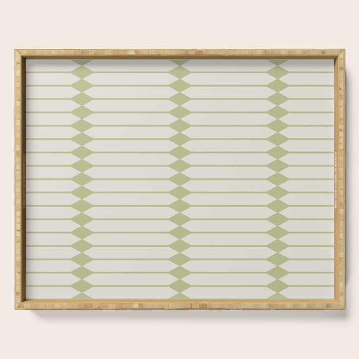Minimal Geometric Pattern - Green Serving Tray Gallery Image 1