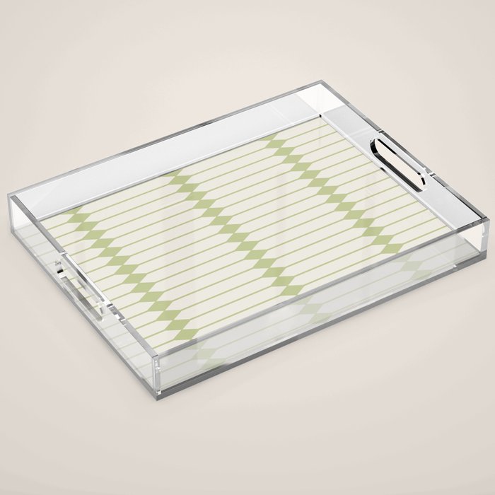 Minimal Geometric Pattern - Green Acrylic Tray Gallery Image 1