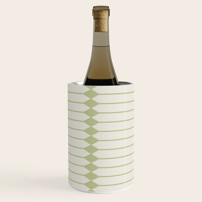 Minimal Geometric Pattern - Green Wine Chiller Gallery Image 2