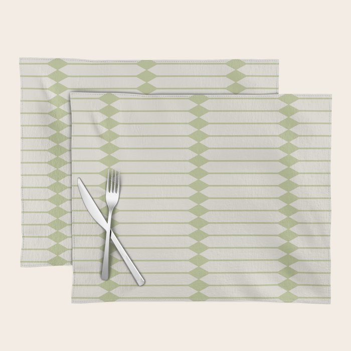 Minimal Geometric Pattern - Green Placemat Gallery Image 1