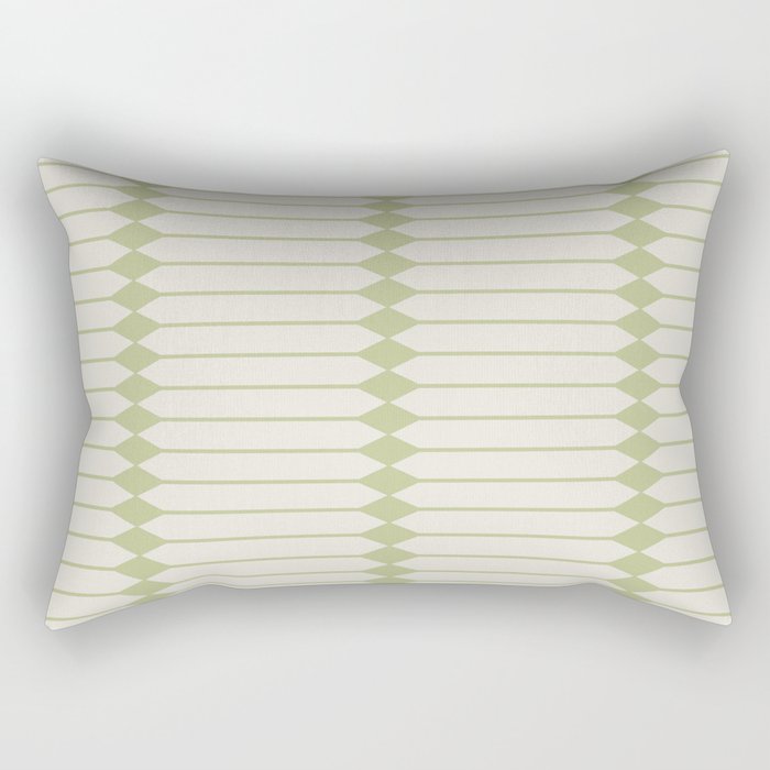 Minimal Geometric Pattern - Green Rectangular Pillow Gallery Image 1