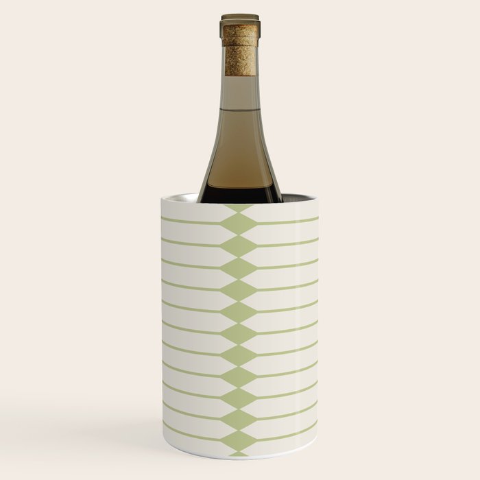 Minimal Geometric Pattern - Green Wine Chiller Gallery Image 1