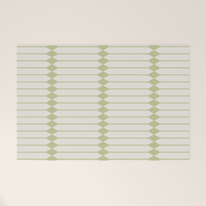 Minimal Geometric Pattern - Green Welcome Mat Gallery Image 1