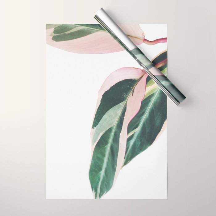 Pink Leaves II Wrapping Paper Gallery Image 1