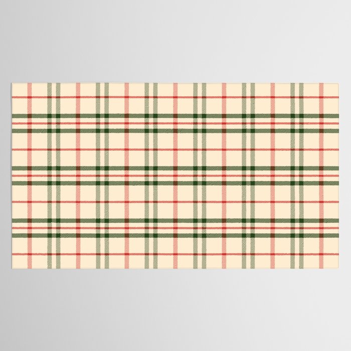 Festive Green & Red Christmas Plaid Tablecloth Gallery Image 2