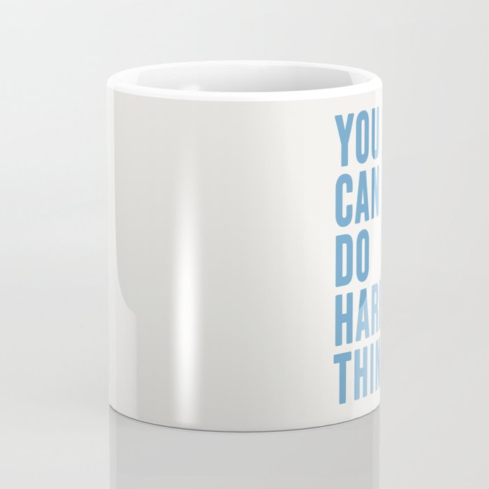 You Can Do Hard Things Cream & Blue Coffee Mug Gallery Image 4