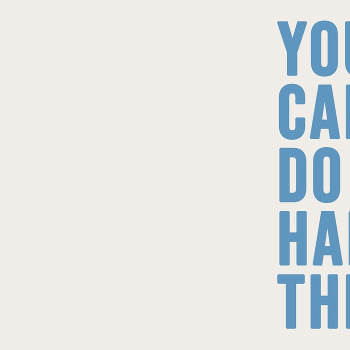 You Can Do Hard Things Cream & Blue Coffee Mug Gallery Image 2
