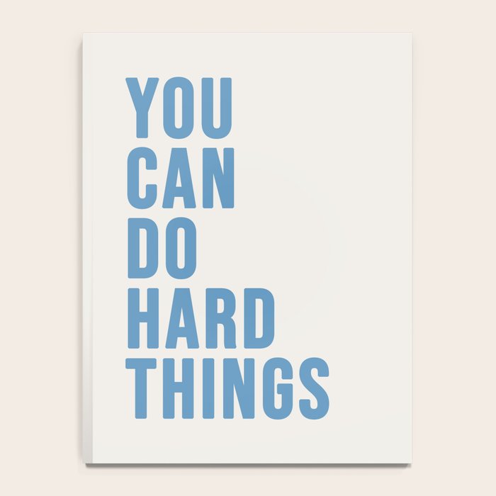 You Can Do Hard Things Cream & Blue Notebook Gallery Image 4