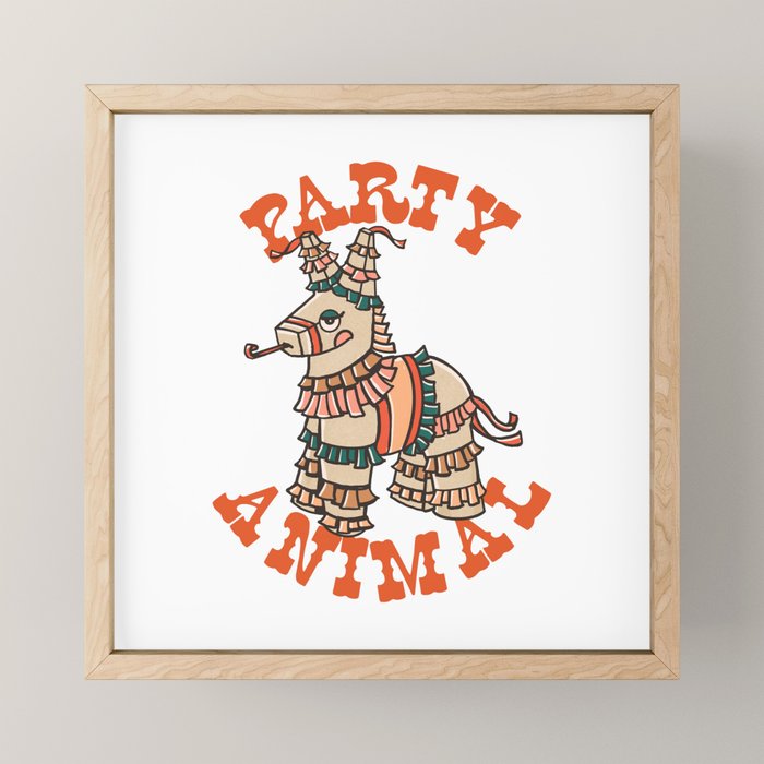 Party Animal Donkey Pinata Mini Art Print Gallery Image 1