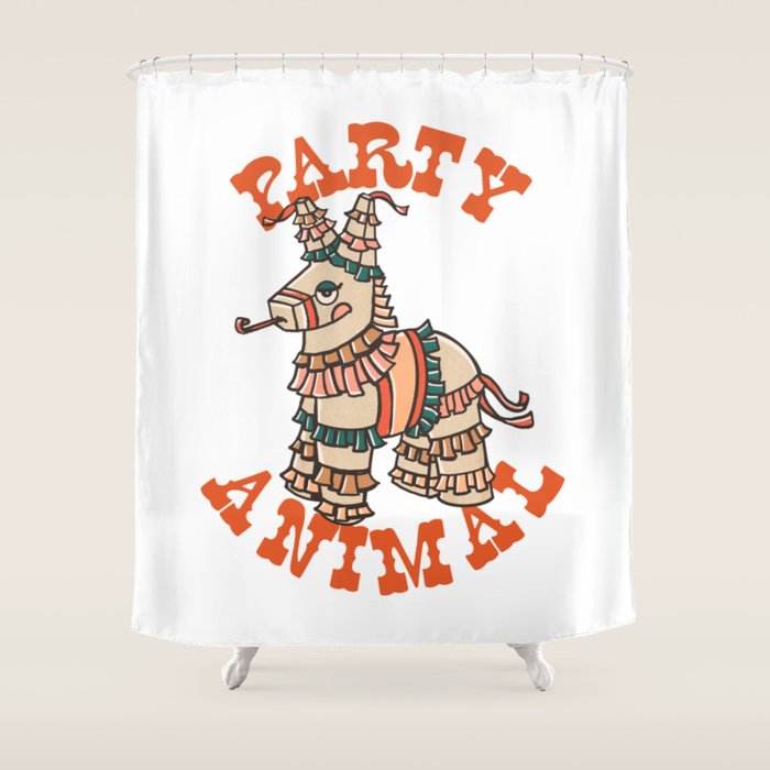 Party Animal Donkey Pinata Shower Curtain Gallery Image 1