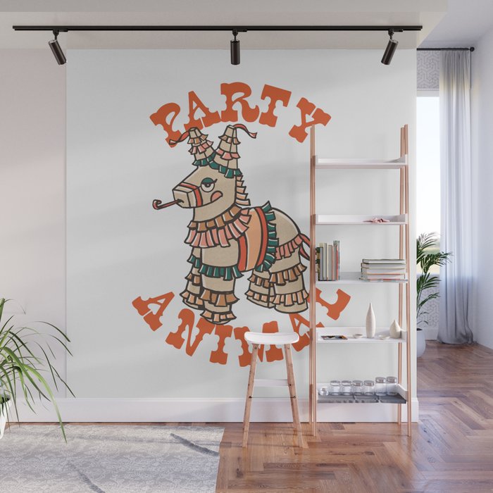 Party Animal Donkey Pinata Wall Mural Gallery Image 1