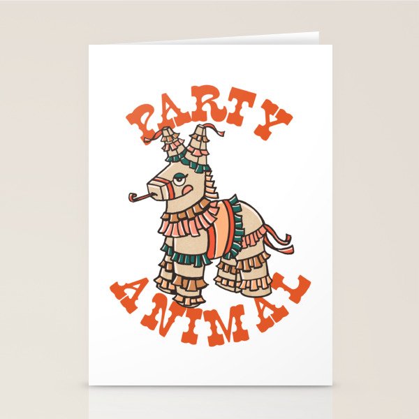 Party Animal Donkey Pinata Stationery Card Gallery Image 2