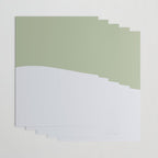 Zen Hill - Minimalist Color Block in Sage Green and Silver Gray Wrapping Paper Gallery Image 3