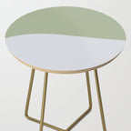 Zen Hill - Minimalist Color Block in Sage Green and Silver Gray Side Table Gallery Image 2