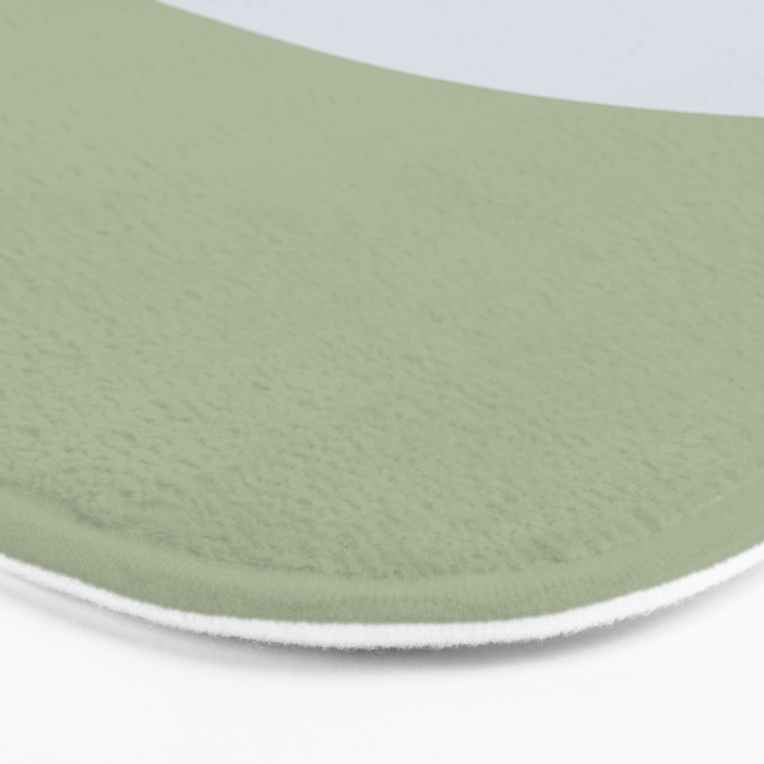 Zen Hill - Minimalist Color Block in Sage Green and Silver Gray Bath Mat Gallery Image 3