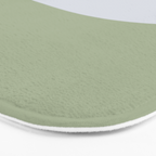 Zen Hill - Minimalist Color Block in Sage Green and Silver Gray Bath Mat Gallery Image 3