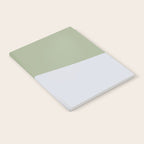 Zen Hill - Minimalist Color Block in Sage Green and Silver Gray Notebook Gallery Image 2
