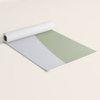 Zen Hill - Minimalist Color Block in Sage Green and Silver Gray Yoga Mat Gallery Image 2